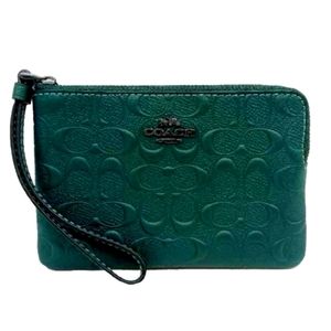 Coach corner zip wristlet